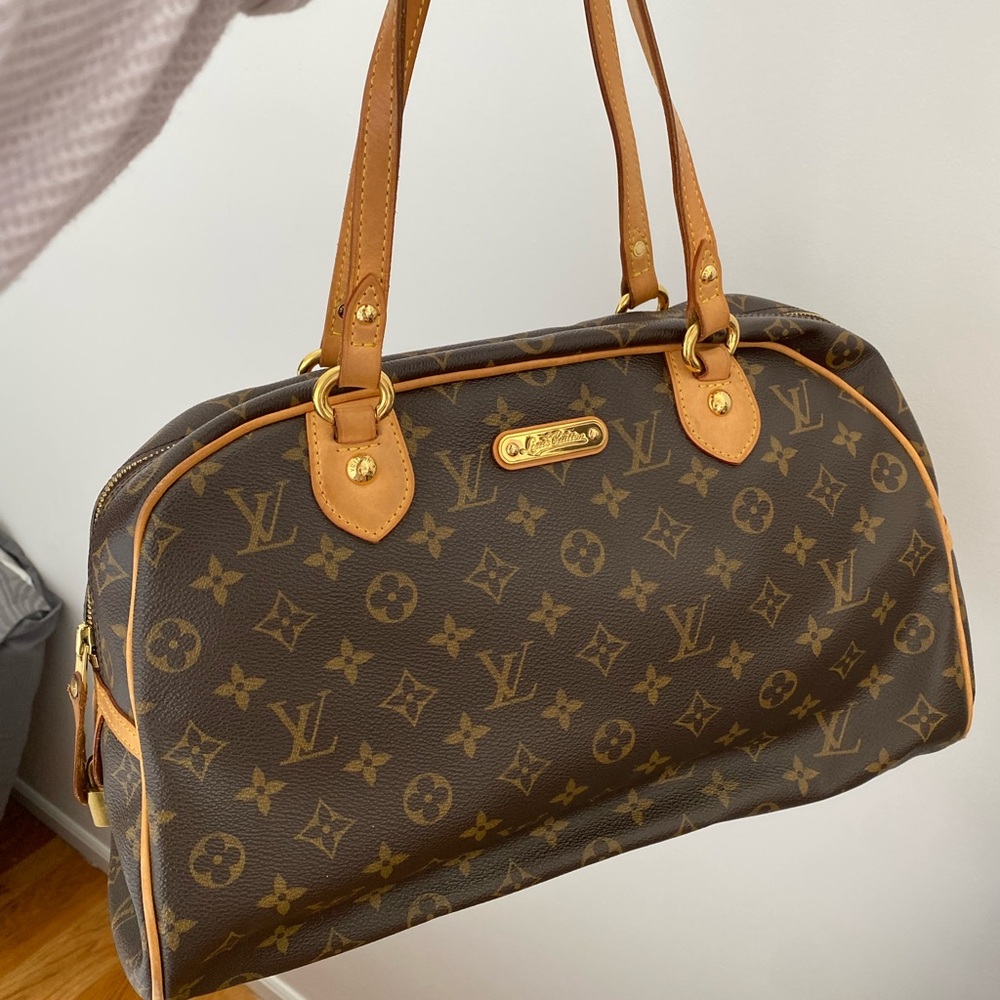 Montorgueil Like New Discontinued GM Monogram Canvas Hobo Bag